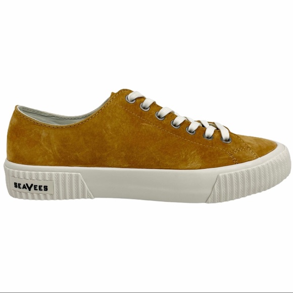 SeaVees Desert Gold Tan Suede Darby Sneaker Shoes - Picture 1 of 15